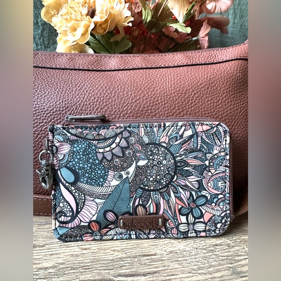 Steve Madden Crossbody Hobo Bag Purse w/Sakroots Wallet - Earth Tone Bag - Picture 10 of 12